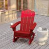 Flash Furniture Red Adirondack Rocking Chair with Cupholder LE-HMP-1044-31-RD-GG